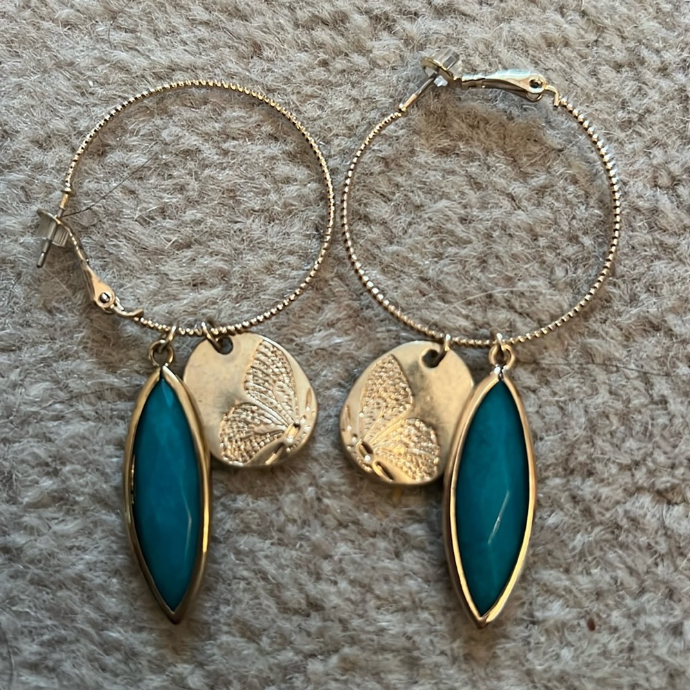 Anthropologie Gold Hoop Earrings